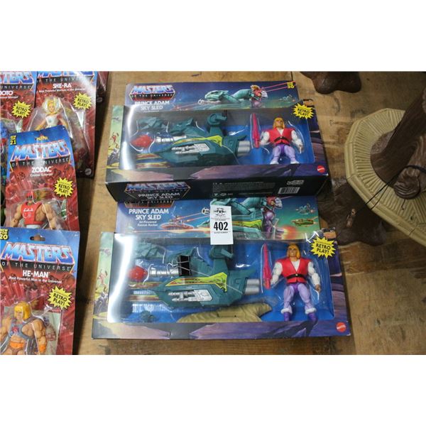 2-Master of the Universe Prince Adams Sky Sled - 2 X $
