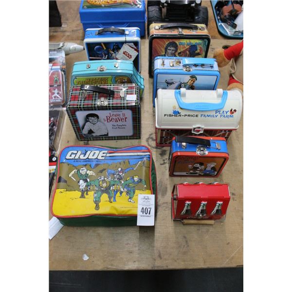 9-Vintage Collector Lunch Box Beaver, Scooby, Star Wars, GI Joe, Other - 9 X $