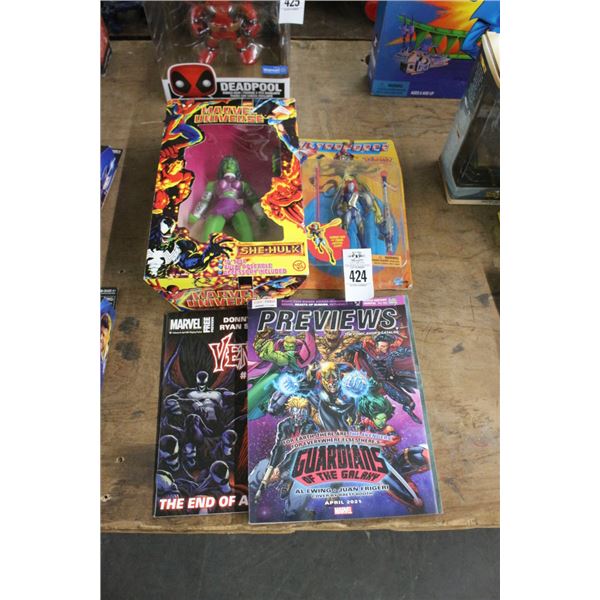 She Hulk/Topaz Figurines, Guardians/Venoms Books