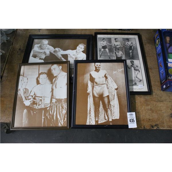 Vntage Framed Boxing Photos, Memorabilia - 4