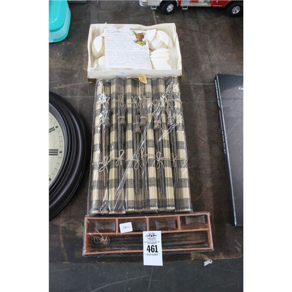 Camen Shells, Placemats, Chop Sticks