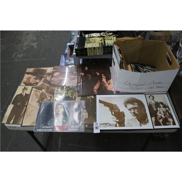 Asst. Celebrity Movie Framed Memorabilia Led Zeppelin, Dirty Harry, Paul Newman,