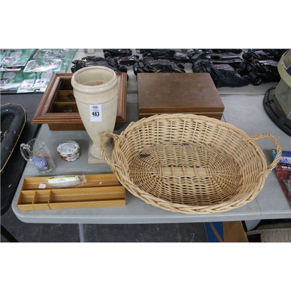 Large Vase, Wall Pocket Rack, Utensil Box, Basket, Oragnizer Drawer