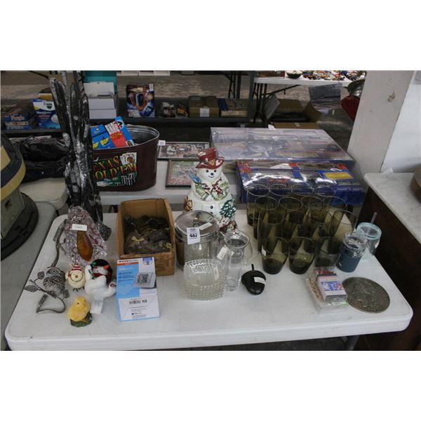 Snowman Cookie Jar, Glassware, Granite Décor, Ornaments, BP Tester