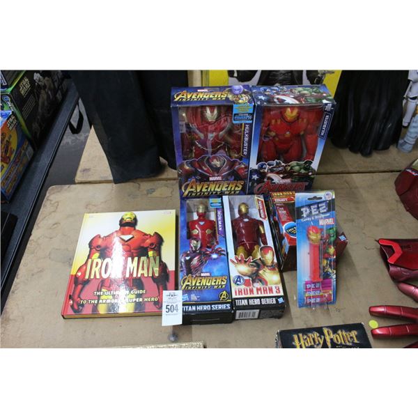 6-Iron Man Figurine/Pez Dispenser/Book - 6 X $
