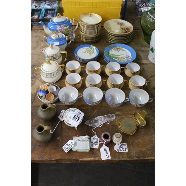 Hand Painted China, Pottery Jugs, Trinket Box, Glass Slipper, Décor