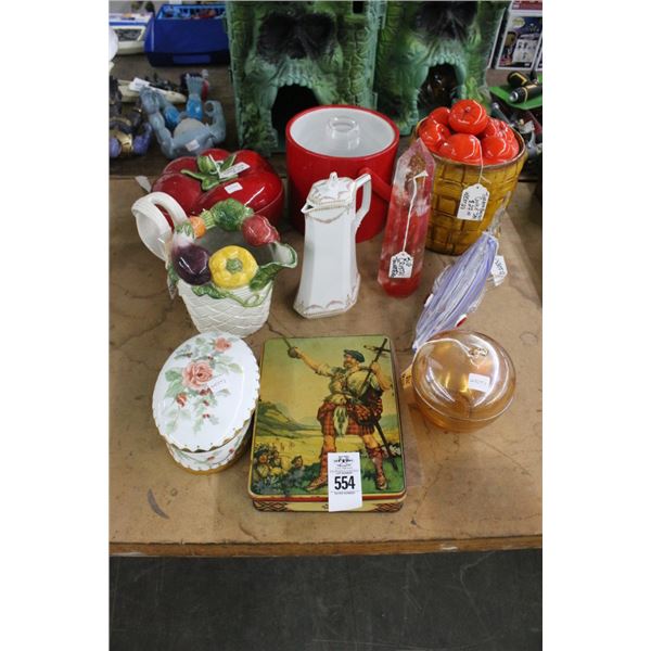 Art Glass Fish, Tomato Basket, Cookie Jar, Ice Bucket, Veggie Picture, Floral Bin,