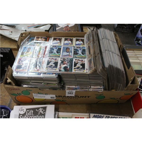 Large Box w/Sports Trading Cards in Sleeves