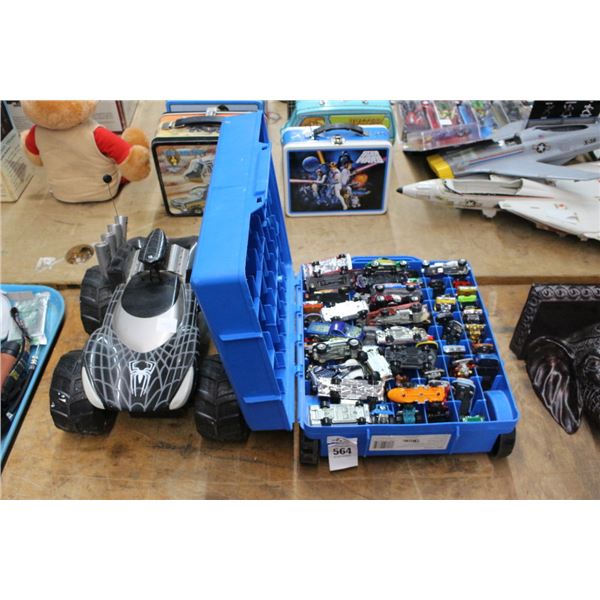 Vintage Hot Wheels 100 Car Collector Box, Die Cast, Spiderman RC Car