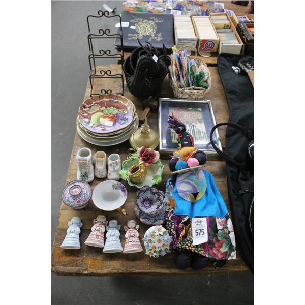 China Dishes, Display Rack, Bohemian Doll, Hen Baskets, Dollies, Angel Figurines,