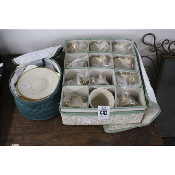 Lenox Cups/Saucers Set - Eternal - Service for 12