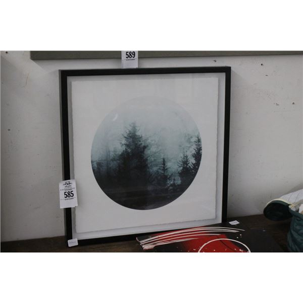 Shadowbox Framed Forest Scene Wall Art