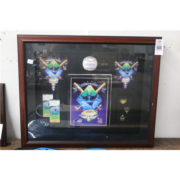 TB Rays Inaugural Game Shadowbox Memorabilia