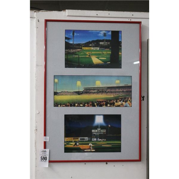 Framed Baseball Stadium Memorabilia