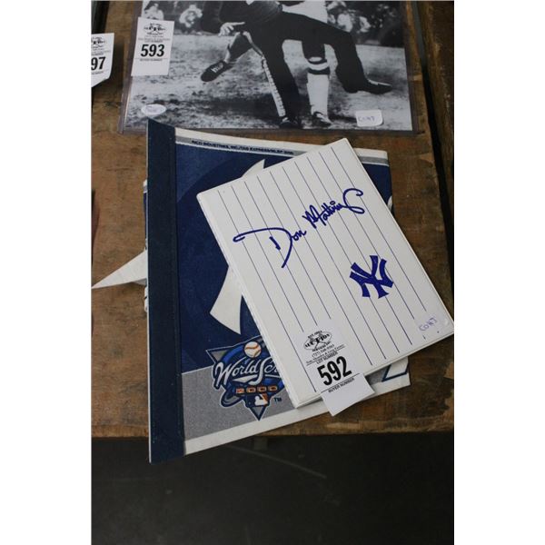 Don Madenly Autographed Sports Trading Card Book, Yankees  Y2K  Banner