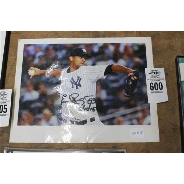 NY Yankees Autographed Vintage Photo