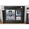 Image 1 : Duke Snyder Framed Autographed Memorabilia w/COA