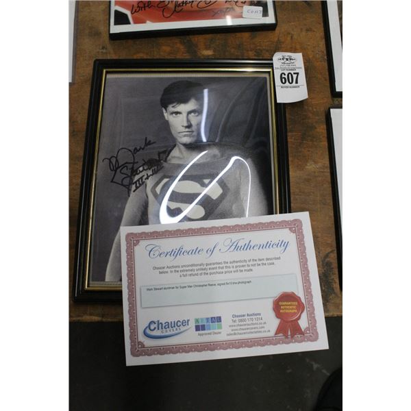 Mark Stewart Stuntman Superman Vintage Framed Photo Autographed
