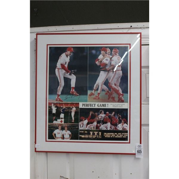 Tom Browning Perfect Autographed Framed Memorabilia