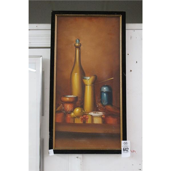 Framed Fruit Still Life Artist Signed - 15"  X  24"
