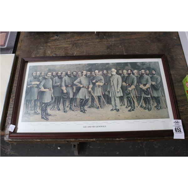 Framed Wall Art Lee and His Generals
