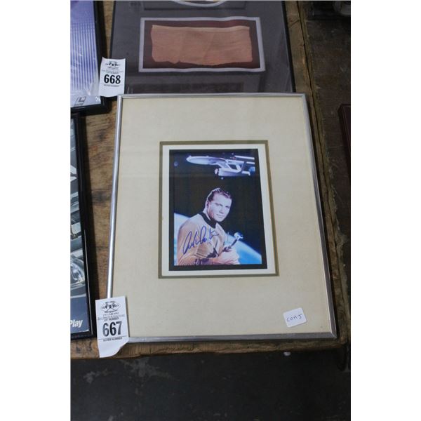 William Shatner Captain Kirk Autographed Framed Memorabilia