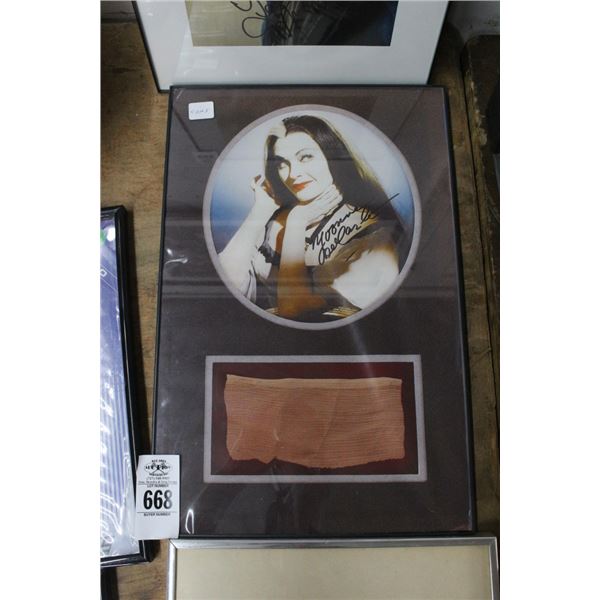 Caroline Johnsons ? Mortisha on Adams Family Framed Memorabilia