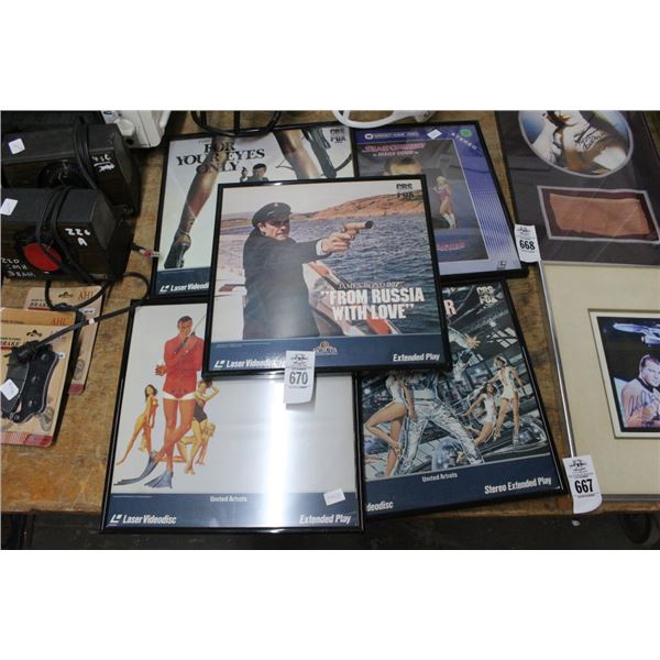 Vintage James Bond Framed Laser Video Disc - 5