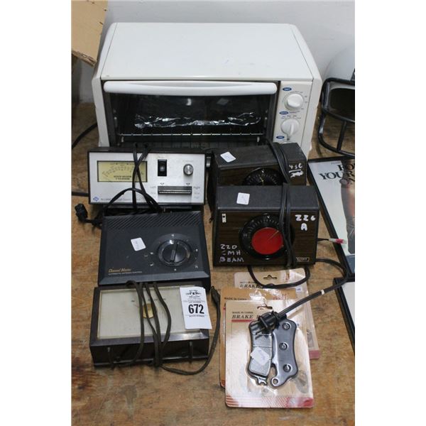 Brake Pads, Vintage Clock, Toaster Oven