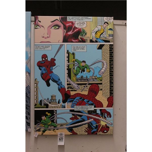 Unframed Spiderman Comic  20"  X  30"