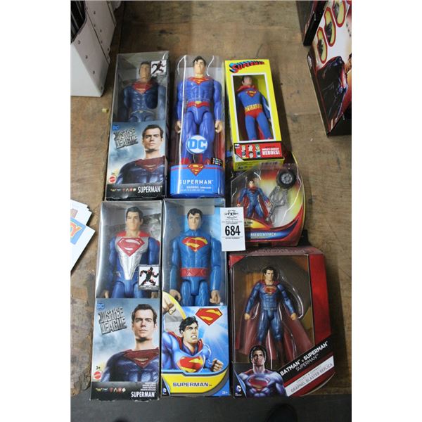 7-Superman Figurines - 7 X $