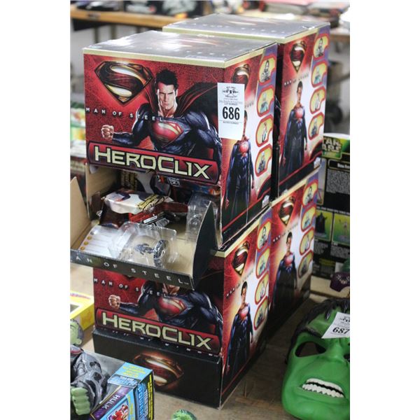 4-Hero Clicks Superman Man of Steel Collector Set - 4 X $