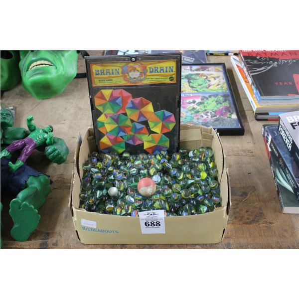 Brain Drain Puzzle, Box Marbles