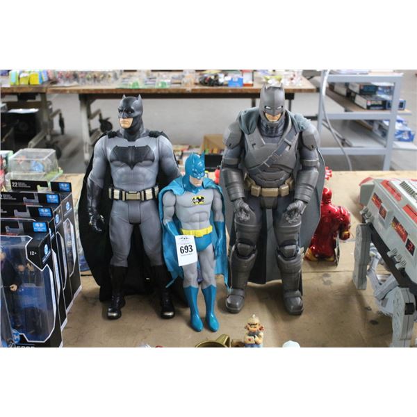 3-Large Batman Figurines - 3 X $