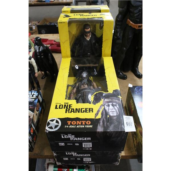4-Lone Ranger 24"  Figurines - 4 X $