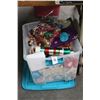 Image 1 : Bin w/Nutcrackers, Bows, Gift Wrap