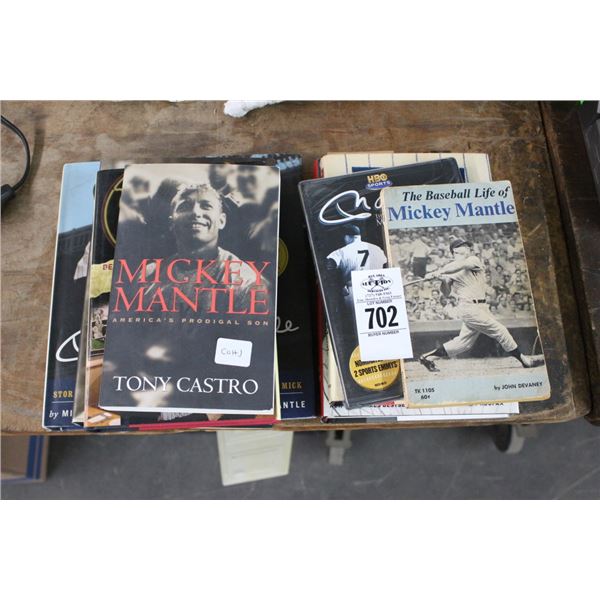 Asst. Mickey Mantle Book Collection w/DVD