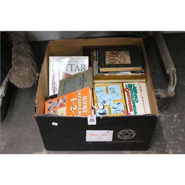 Box w/Asst. Hard Back Books w/Cartoon, Guitar, Shakespear, More