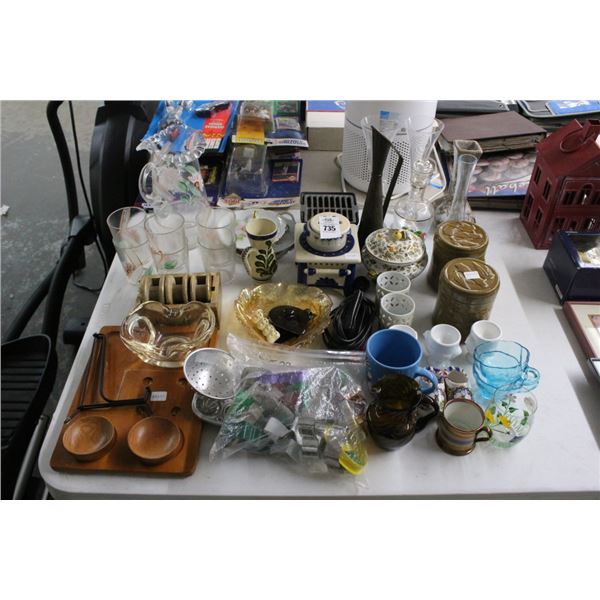 Painted Pitcher, Glassware, Vases, Tableware, Bakemolds, Décor