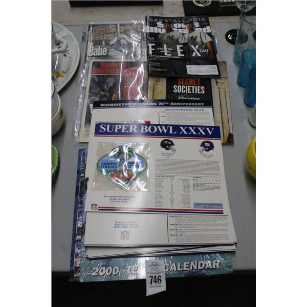 Souvenir SI Magazines, Super Bowl Collectibles, Calendar, More