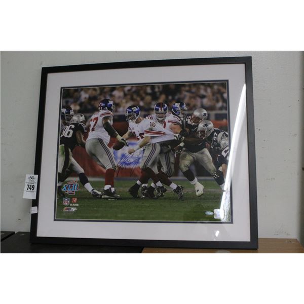 Eli Manning Super Bowl Autographed Large Framed Photo