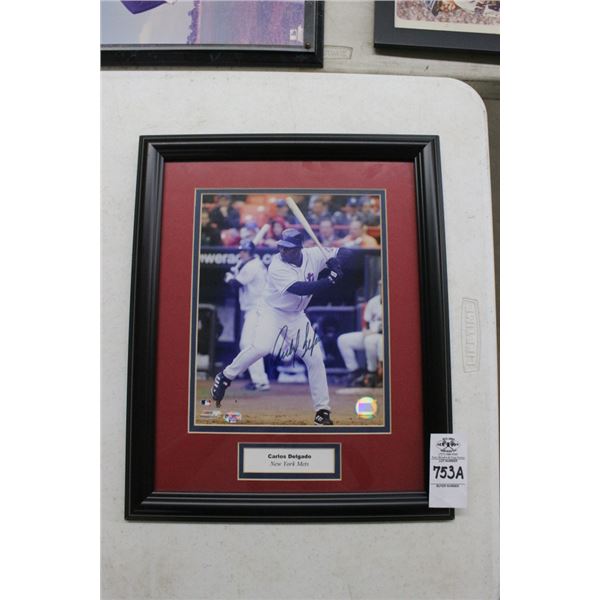 Carlos Delgarto NY Mets Framed Memorabilia