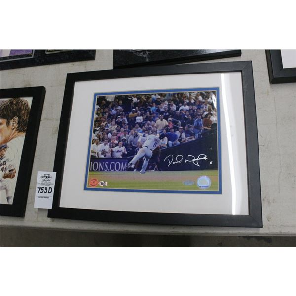 Framed Autographed Dale Wright Photo