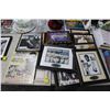 Image 1 : Asst. Framed Baseball Photos, Memorabilia Baby Ruth, Lou Gerhig, Jackie Robinson