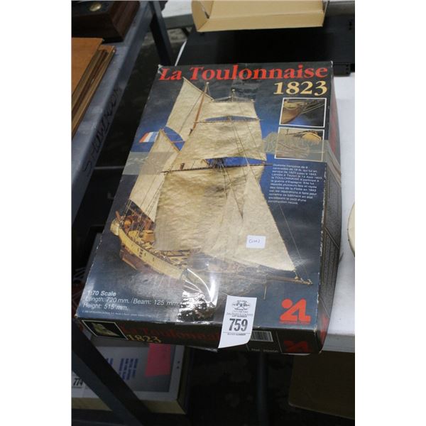 LA Toulonnaise 1823 Ship Model Replica in Box