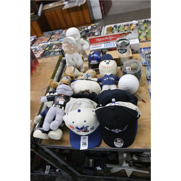 Asst. Baseball/Football/Golf/Ball Cap/Plush Toys/Memorabilia/Toy Tanker Truck