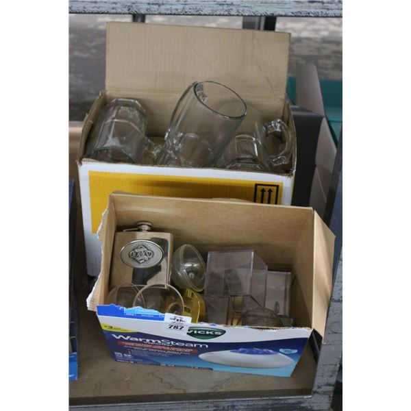 Large Glass Mugs 9, Baseball Showcases, Super Bowl 35 Flask