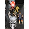 Image 1 : Asst. Super Hero Figurines 7, Masks, Blow Fish