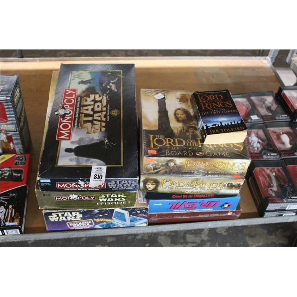 Star Wars Boardgames 3, Lord of The Rings Games, Doctor Evil, Others