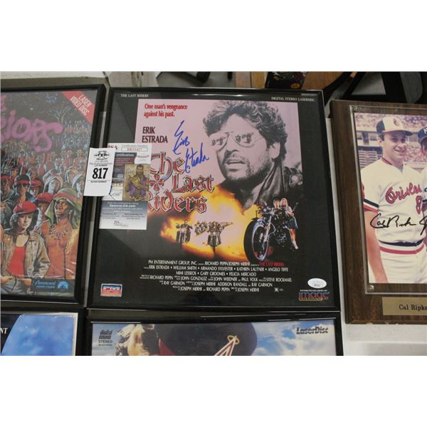 Autographed Eric Estrada The Last Riders Laser Disc w/COA